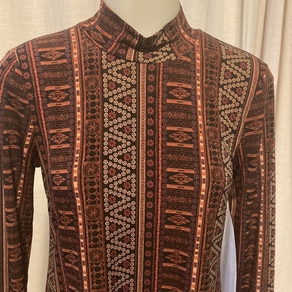 BCBGENERATION SIZE XS long sleeve fall BCBG black print dress - Picture 3 of 7